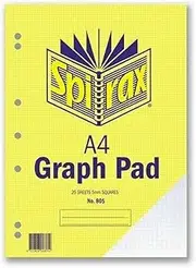 Spirax 805 Graph Pad 5Mm A4 25 Leaf