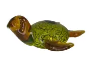 Sea Turtle Mouth Blown Glass Sculpture Figure Decoration Artist Made