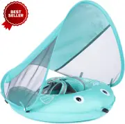 Mambobaby Infant Swim Float w/ Canopy, Non-Inflatable, Soft Waterproof Material