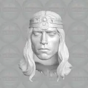 King Conan Arnold Schwarzenegger custom head for Mythic Legions & other figures