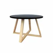 CHOTTO - Juji Round Top Coffee Table - Black - 70cm