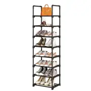 8 Tiers Narrow Tall Shoe Rack Tower for Entryway, Space Saving Boots Organizer Storage Cabinet Shelf