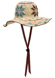 Sensi Studio Flores Geometricas Straw sun hat - Natural M