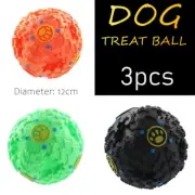 3x Dog Treat Dispensing Ball Chew Toy Giggle Play Toys Fetch Puppy Training Ball
