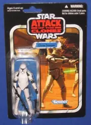 Star Wars Clone Trooper 4" Action Figure Attack MOC 2010 Vintage Hasbro Kenner