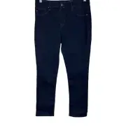 Laurie Felt Regular Silky Denim Easy Skinny Pull-On Jeans Dark Blue X-Small Size