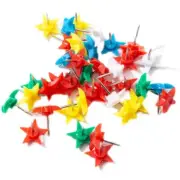 100 Pcs Colorful Star-Shaped Pushpins Set for Home Kindergarten Photo Wall Decor