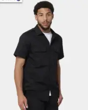 Playboy Work Shirt Men’s Medium Black Short Sleeve Culture Kings NEW