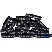 50 BAND OF BROTHERS Thin Blue Line Wristband Bracelets with The Thin Blue Line