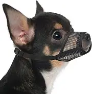 Dog Muzzle, Soft Mesh Muzzles for Small Medium Large Dogs Chihuahua Poodle Husky Labrador Retriever, Breathable Dog Mouth Guard for Biting Chewing Grooming, Allow Panting Drinking, Easy to Use