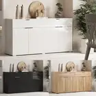 Oikiture Sideboard Buffet Cabinet Hallway Storage Cupboard 4 Doors 2 Drawers