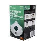 P2 Respirator Mask Valve Carbon Filter Pro Choice PC531 Box of 12