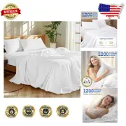 Eco-Friendly 1200 Thread Count Egyptian Cotton Sheet Set - 4 Pieces, Cal King