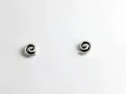 Sterling Silver small open spiral stud earrings-Celtic- spirals, 1/4 inch