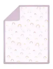 The Peanutshell Rainbow Sprinkles Pram Blanket 32cm in Pink