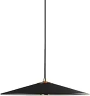 Minimalist LED Pendant Light Black Metal Hanging Lamp(6000k,Dia-40cm)