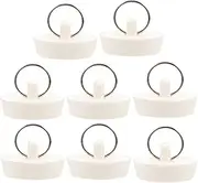 DOITOOL Rubber Bathtub Stopper Set 8 Pieces Sink Drain Plugs Rings Prevent Clogging Easy Installati