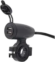 4.8A Motorcycle Dual Charger Phone Charging Equipment with Switch Control Fast Charging for Motorbike and Electric Vehicle