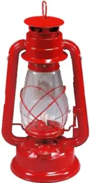 Red Outdoor Camping Lamp Kerosene Lantern 12"