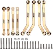 INJORA Brass High Clearance Chassis Left 39 g Heavy Brass Left for FMS FCX24 1/24 Upgrade Part, 8 Pieces (FCX24-04)