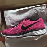 在飛比找蝦皮購物優惠-Nike flyknit lunar 3 桃紅 編織 慢跑鞋