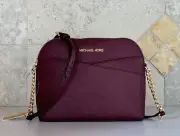 MICHAEL KORS JET SET TRAVEL MEDIUM DOME CROSSBODY SHOULDER BAG OXBLOOD
