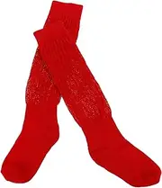 [BESPORTBLE] 1 Pair Knitted Boot Socks Calf Socks Womens Long Leg Tube Cold Weather Socks Thermal Skiing Socks Scrunch Socks Mens Sock Warm Sock Cotton Uniform Socks Miss Lamination Red