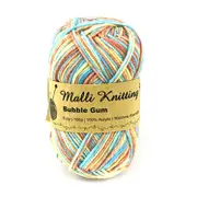 Malli Knitting Yarn Bubble Gum Multi Colour 100g