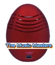 Egg Shape Mini Stereo Audio Tumbler SPEAKER Rechargeable USB 3.5mm Wired Red