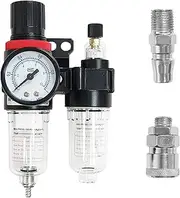 Pressure Regulator Compressed Air, Water Separator Compressed Air with Pressure Gauge, Oil Separator, Pressure Regulator, Accessories for Compressor, Oil Water Separator, Air Filter, Pressure Control