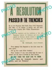 POSTCARD SIZE PHOTO OF WWI ALLIES MILITARY POSTER THE ROYAL IRISH REGIMENT