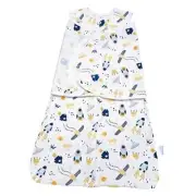 Baby 100% Cotton Sleeping Bag Split Swaddle 6-12 Months White, Yellow, Blue
