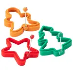 Fried Egg Molds Star Christmas Tree Gingerbread Man Shaped Egg Cooker Silicone