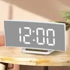 Screen Digital Clock LED Alarm Clock Bedroom Electronic Desktop Clock With T L-❤