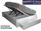Brand New soho Gas Lift storage bed frame double gloss white & touch light