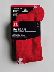 Under Armour U4571C1-Red UA Team Performance Over The Calf Sock 1 Pair YLG (1-4)