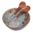 The Sparrow, Elegant Salad Bowl Gift Set, Big Bowl, Mango Wood, Salads, Pasta...