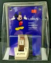 Lorus Disney Mickey Mouse Square Face Watch Mens Womens Quartz Analog Vintage