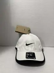 NIKE Youth Featherlight DRI-FIT Cap/Hat-White/Black new!!