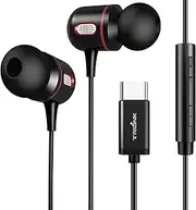 USB C Headphones Wired Type C Earbuds Headset - with Mic and Volume Control Compatible with iPad Pro 11" 12.9" 2018/2020/MacBook/MacBook Pro/New MacBook Air, Google Pixel/5 4 3 2 XL Huawei Xiaomi