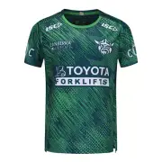 NRL 2025 Run Out Tee - Canberra Raiders - Jungle - Youth - Kids - Shirt