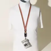 Red/Green/White Single Point camera strap Lanyard w/ Peak Design Anchor