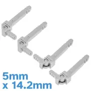 4pcs 5mm x 14.2mm Spring Hinge Assembly Acetate Eyeglass Frame Repair Part