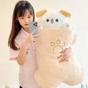 82x45CM Kawaii Dog Bone Plush Toys Furry Animal Plushie Pillow Big Cushion