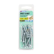 Zenith 5/32" x 38mm Zinc Plated Countersunk Bolt And Nut - 18 Pack