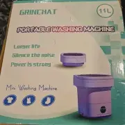 11L Mini Portable Washing Machine, Foldable Washer with Spin Dryer, Small