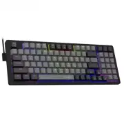 USB Mechanical Gaming Keyboard Wired Monochrome LED Backlit Blue Red Switch