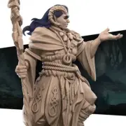 Tiefling Druid by Bite the Bullet 3D Printed DND mini D&D