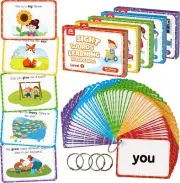 Coogam Sight Words Flashcards - 220 Dolch Sightwords Game with Pictures & Sen...