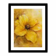 Yellow Flower Framed print Art Poster